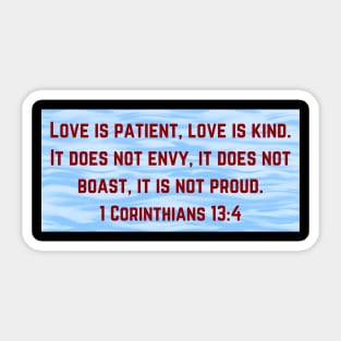 Bible Verse 1 Corinthians 13:4 Sticker